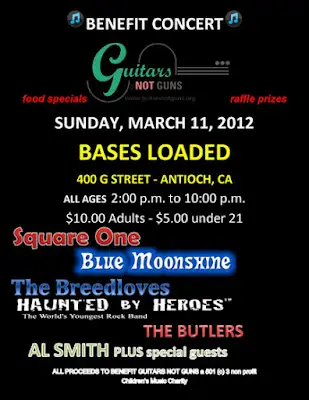 MARCH 11, 2012 GUITARS NOT GUNS BENEFIT CONCERT – ALL AGES!