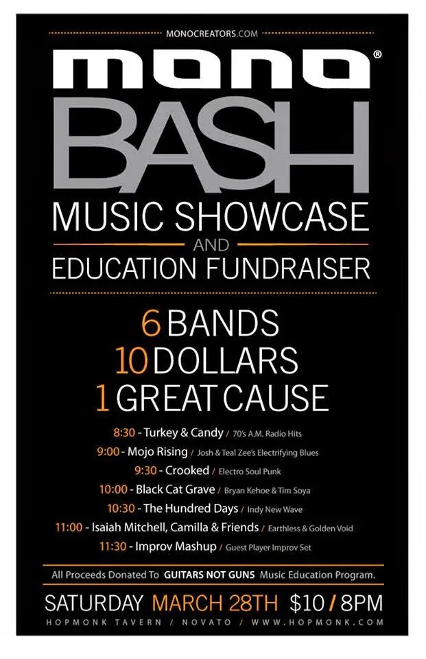 SAVE THE DATE!!  March 28, 2015 – Benefit for Guitars Not Guns